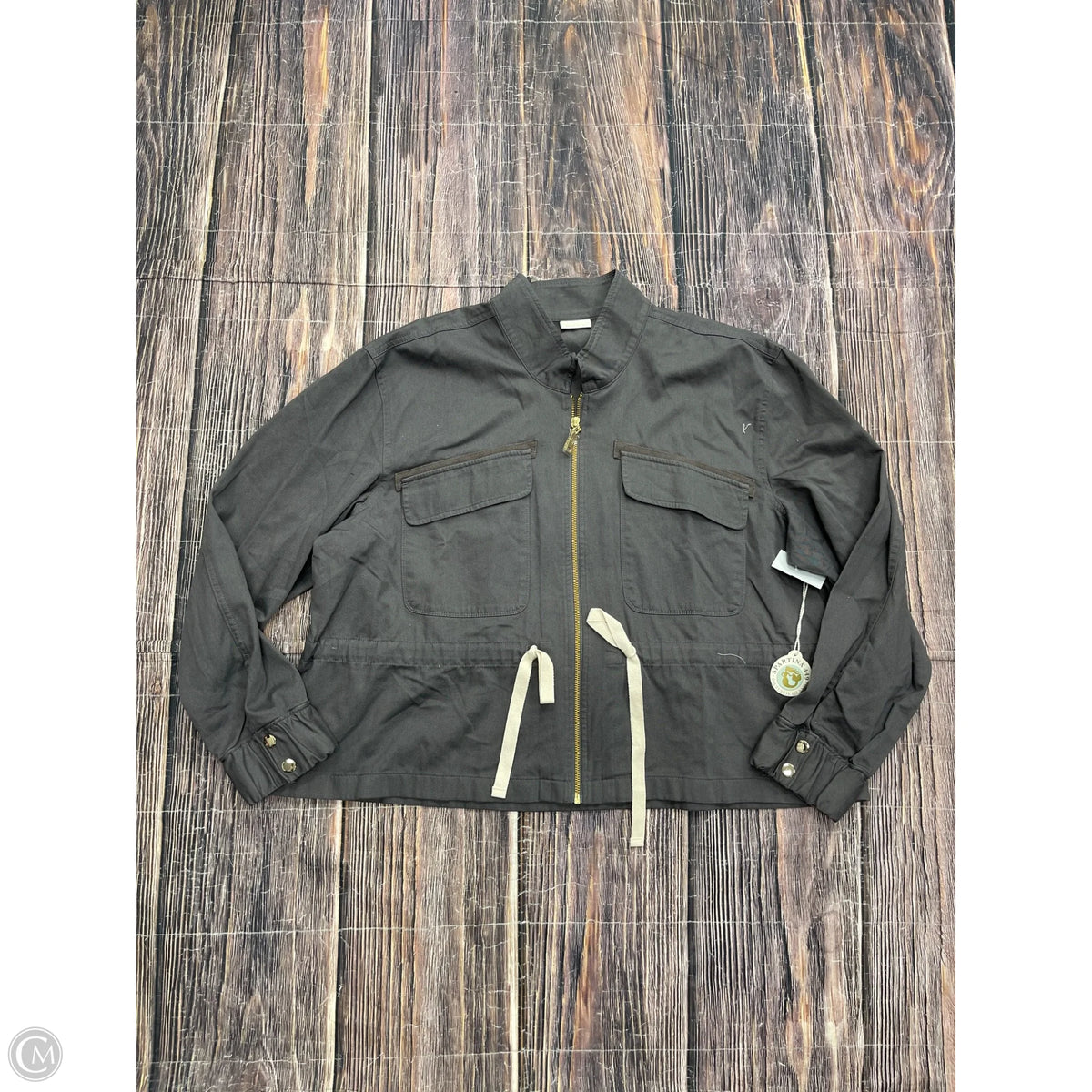 Jacket Designer By Spartina In Grey, Size: 1x