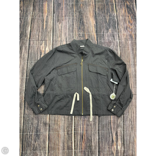 Jacket Designer By Spartina In Grey, Size: 1x