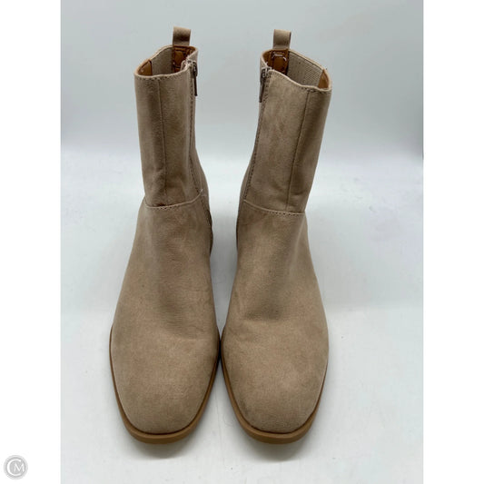 Boots Ankle Heels By Universal Thread In Beige, Size: 11