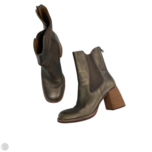 Boots Mid-calf Heels By Kork Ease In Gold, Size: 8