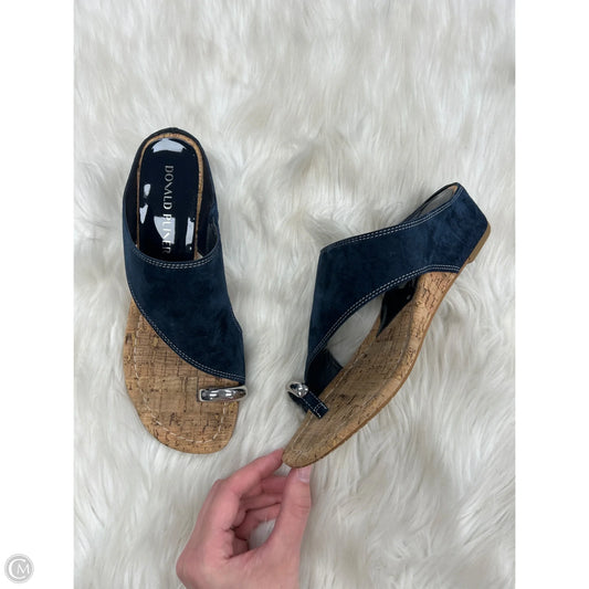 Sandals Heels Wedge By Donald Pliner In Navy, Size: 7.5