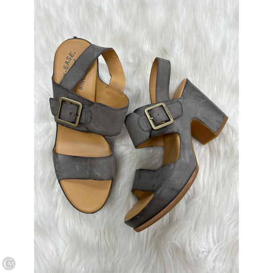 Sandals Heels Block By Kork Ease In Grey, Size: 7