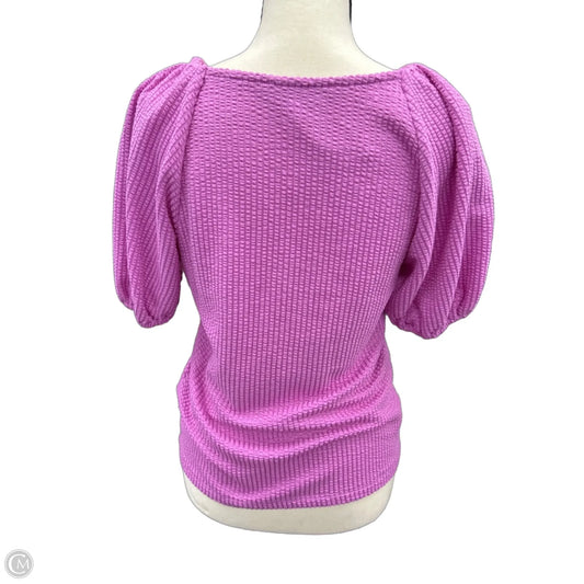 Top Short Sleeve By Loft In Purple, Size: S