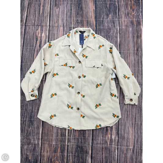 Jacket Shirt By J. NNA In Beige, Size: S