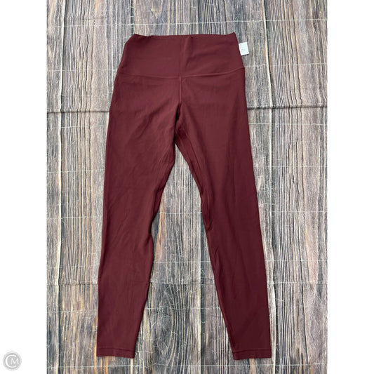 Athletic Leggings By Lululemon In Red, Size: 8
