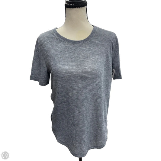 Athletic Top Short Sleeve By Lululemon In Grey, Size: 6