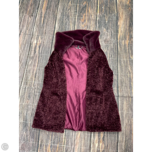 Vest Faux Fur & Sherpa By White House Black Market In Purple, Size: M