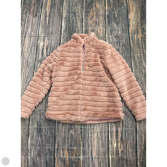 Jacket Faux Fur & Sherpa By Clothes Mentor In Pink, Size: L