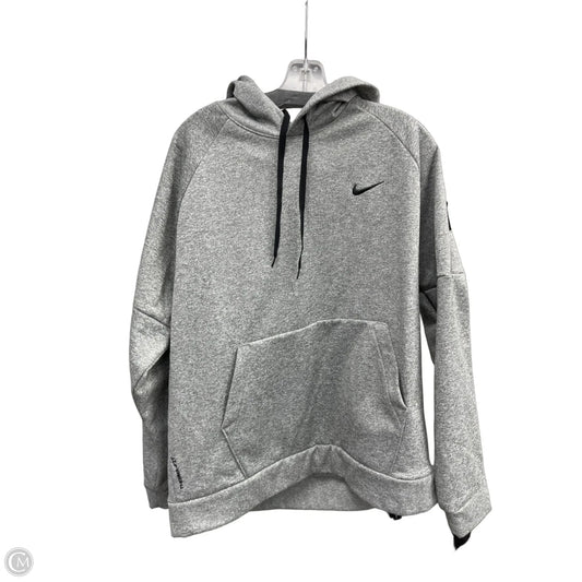 Athletic Sweatshirt Hoodie By Nike In Grey, Size: Xl