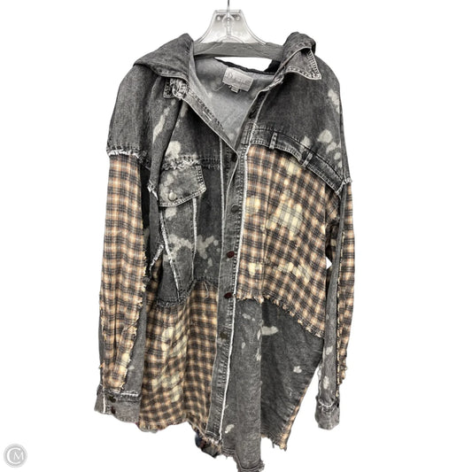 Top Long Sleeve By Oli & Hali In Plaid Pattern, Size: L