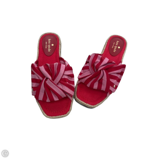 Sandals Designer By Kate Spade In Red, Size: 6.5