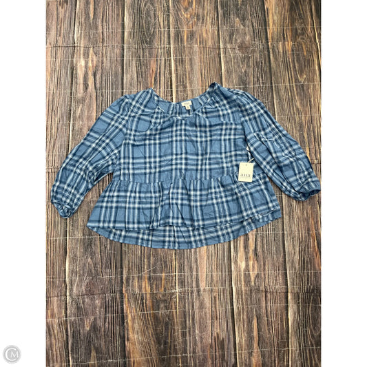 Top Long Sleeve By A New Day In Blue, Size: Xl