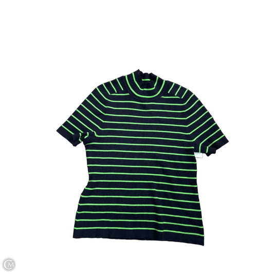 Top Short Sleeve By Free Assembly In Striped Pattern, Size: 2x