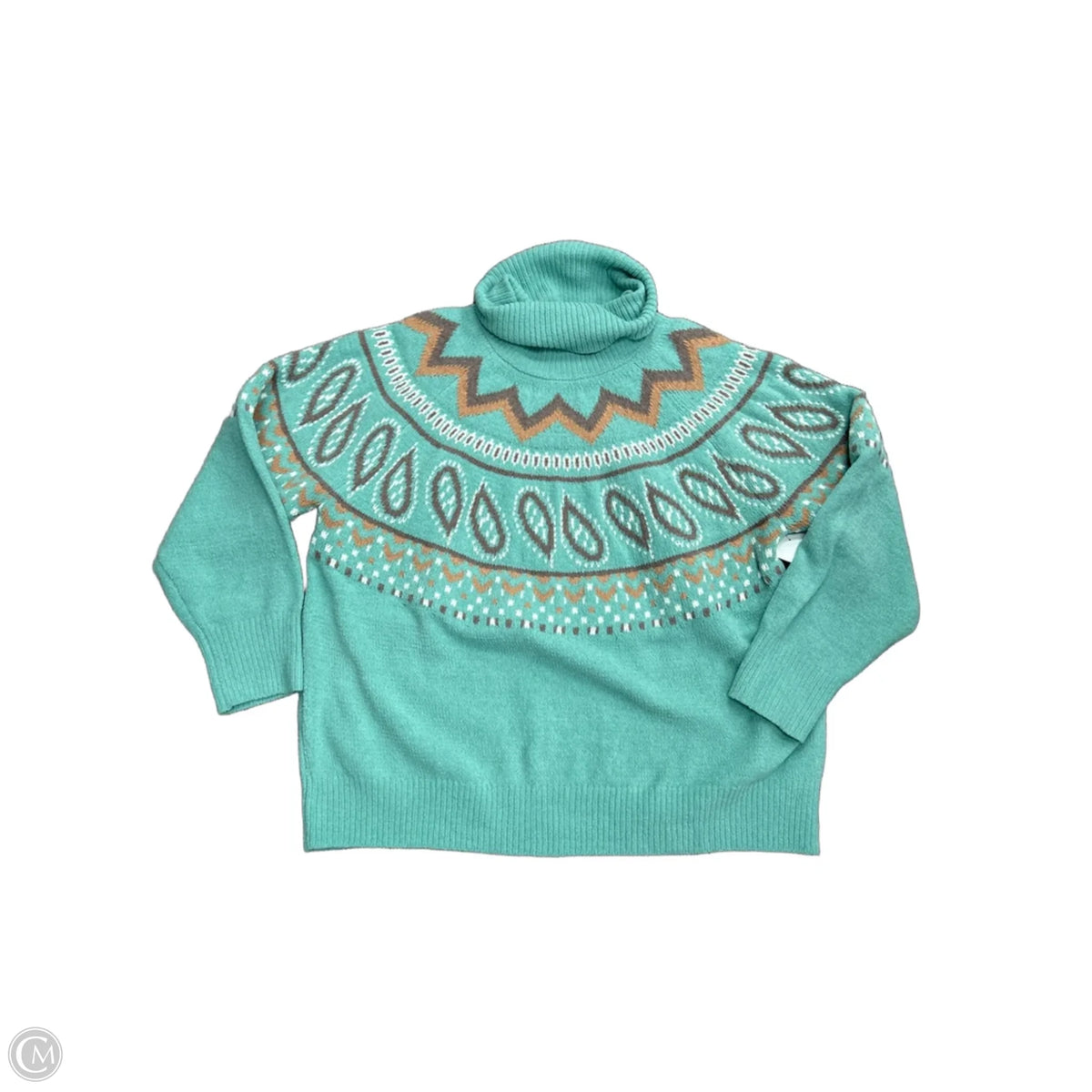 Sweater By Cato In Green, Size: 1x