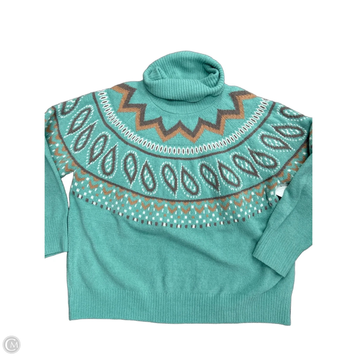 Sweater By Cato In Green, Size: 1x