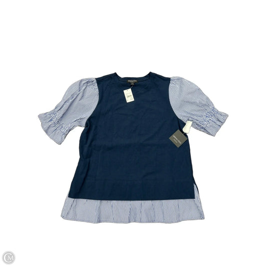 Top Short Sleeve By Absolutely Famous In Blue, Size: Xl