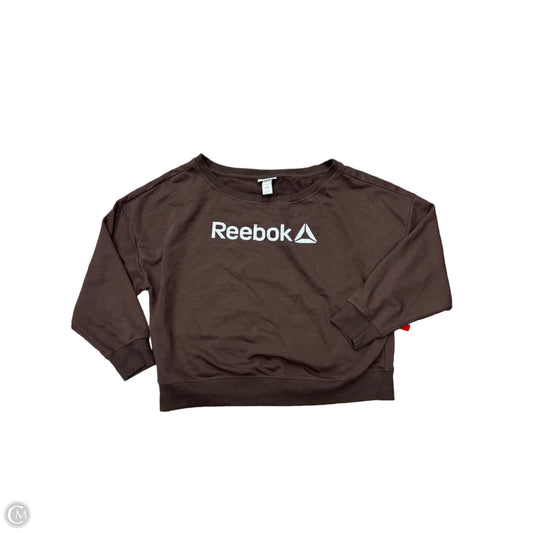 Athletic Sweatshirt Crewneck By Reebok In Brown, Size: 1x