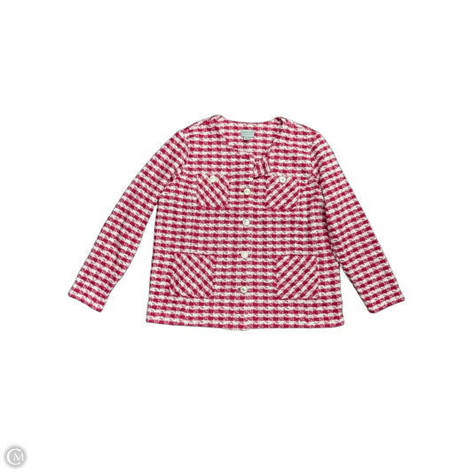 Blazer By Susan Graver In Plaid Pattern, Size: L