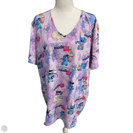 Top Short Sleeve By Disney In Purple, Size: Xl