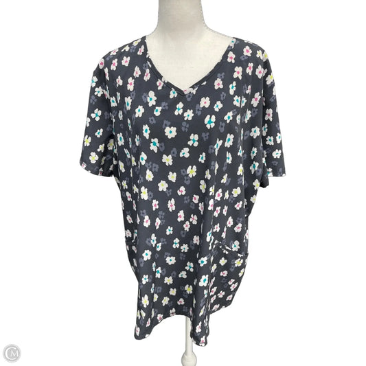 Top Short Sleeve By Clothes Mentor In Grey, Size: 2x