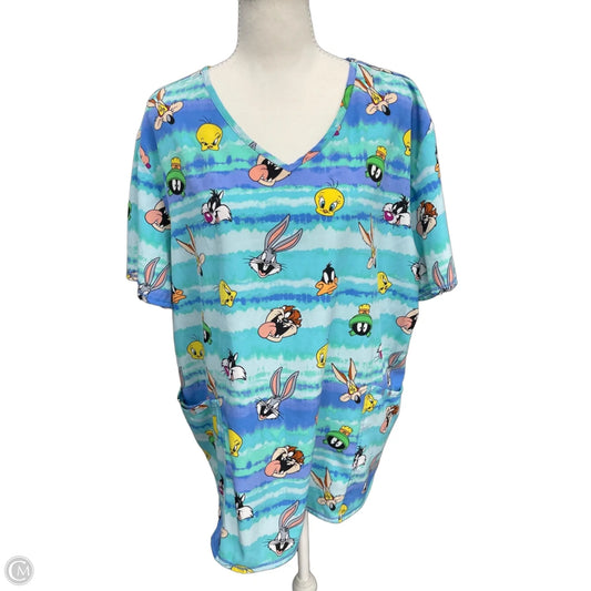 Top Short Sleeve By Clothes Mentor In Blue, Size: 2x