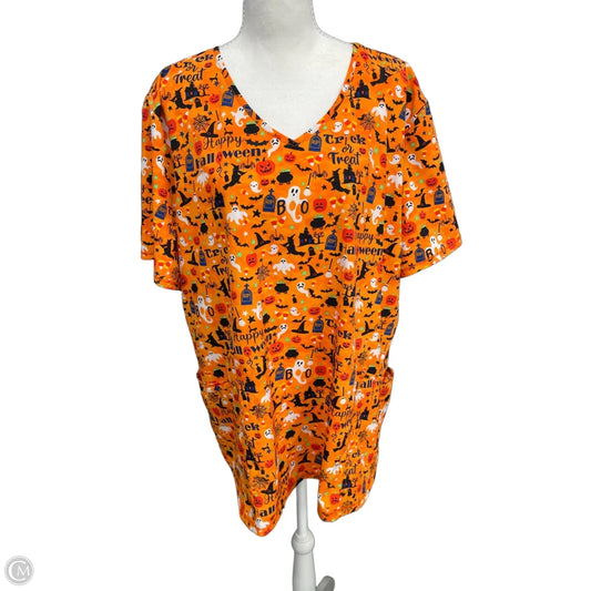 Top Short Sleeve By Clothes Mentor In Orange, Size: 2x