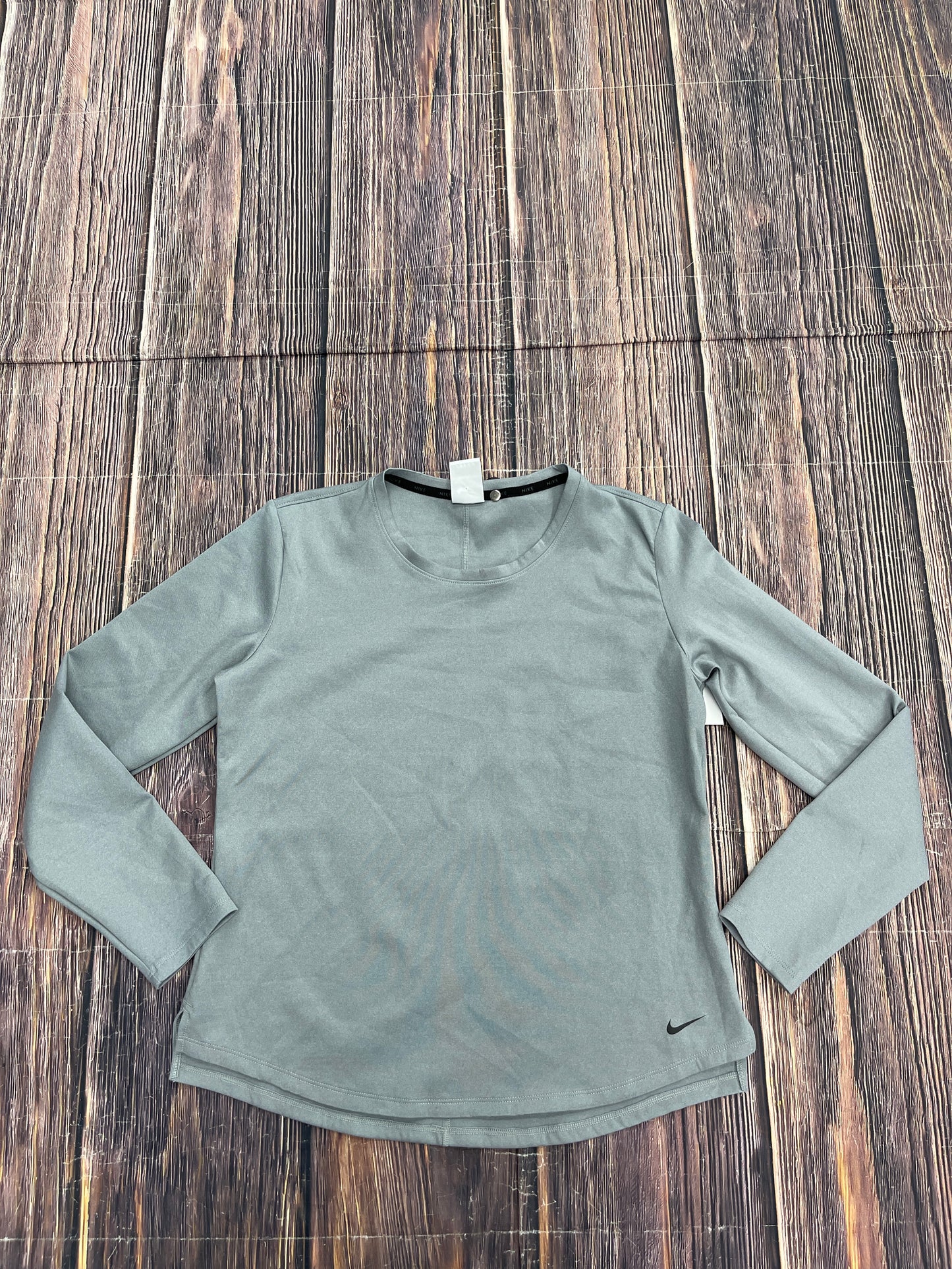 Grey Athletic Top Long Sleeve Crewneck Nike, Size M