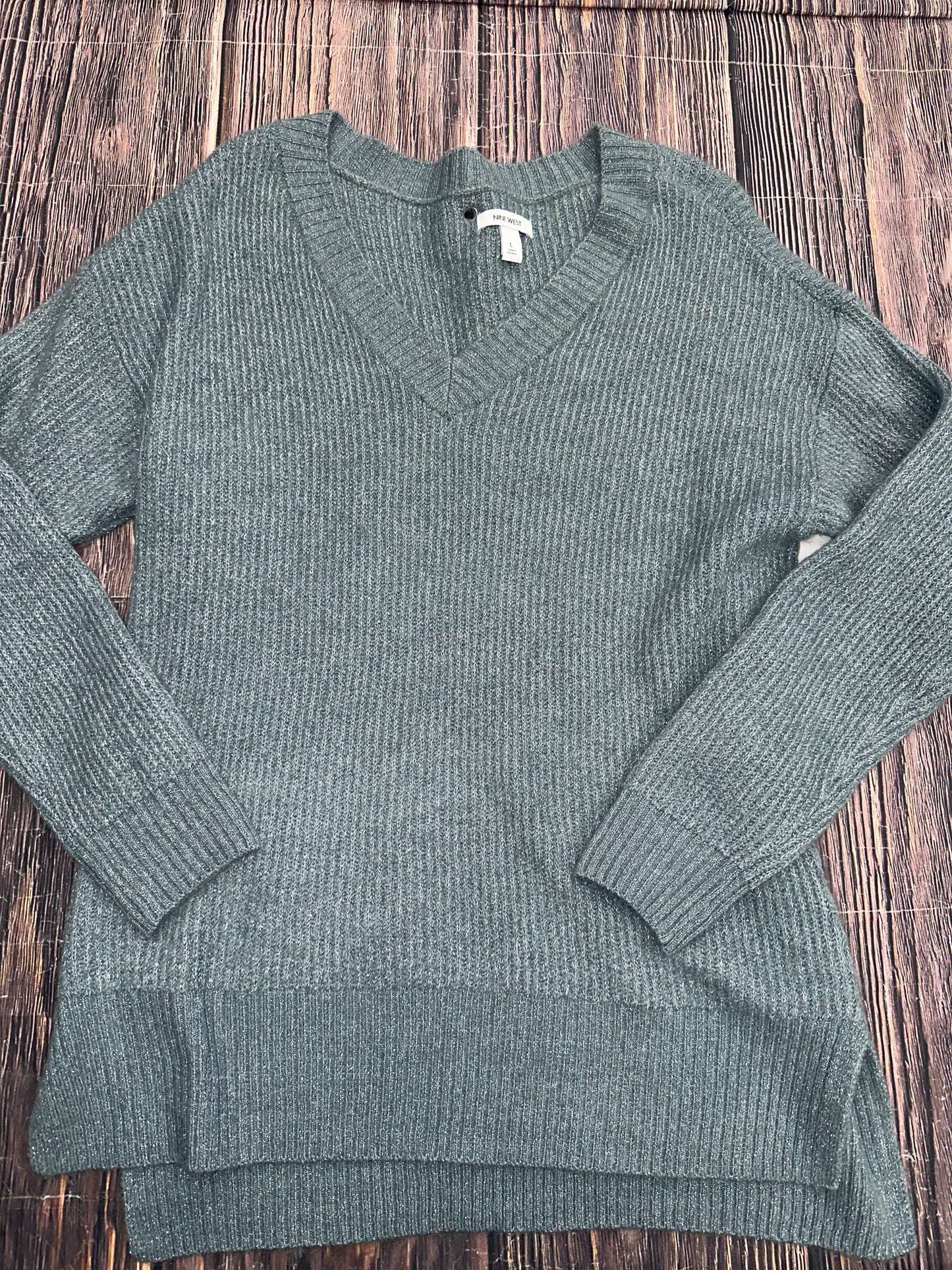 Sweater By Nine West In Green, Size: L