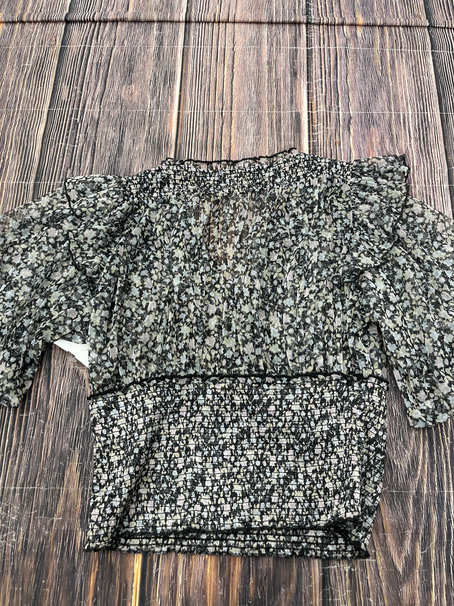 Top Short Sleeve By Free People In Floral Print, Size: L
