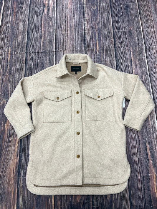 Jacket Shirt By Banana Republic In Tan, Size: Xs