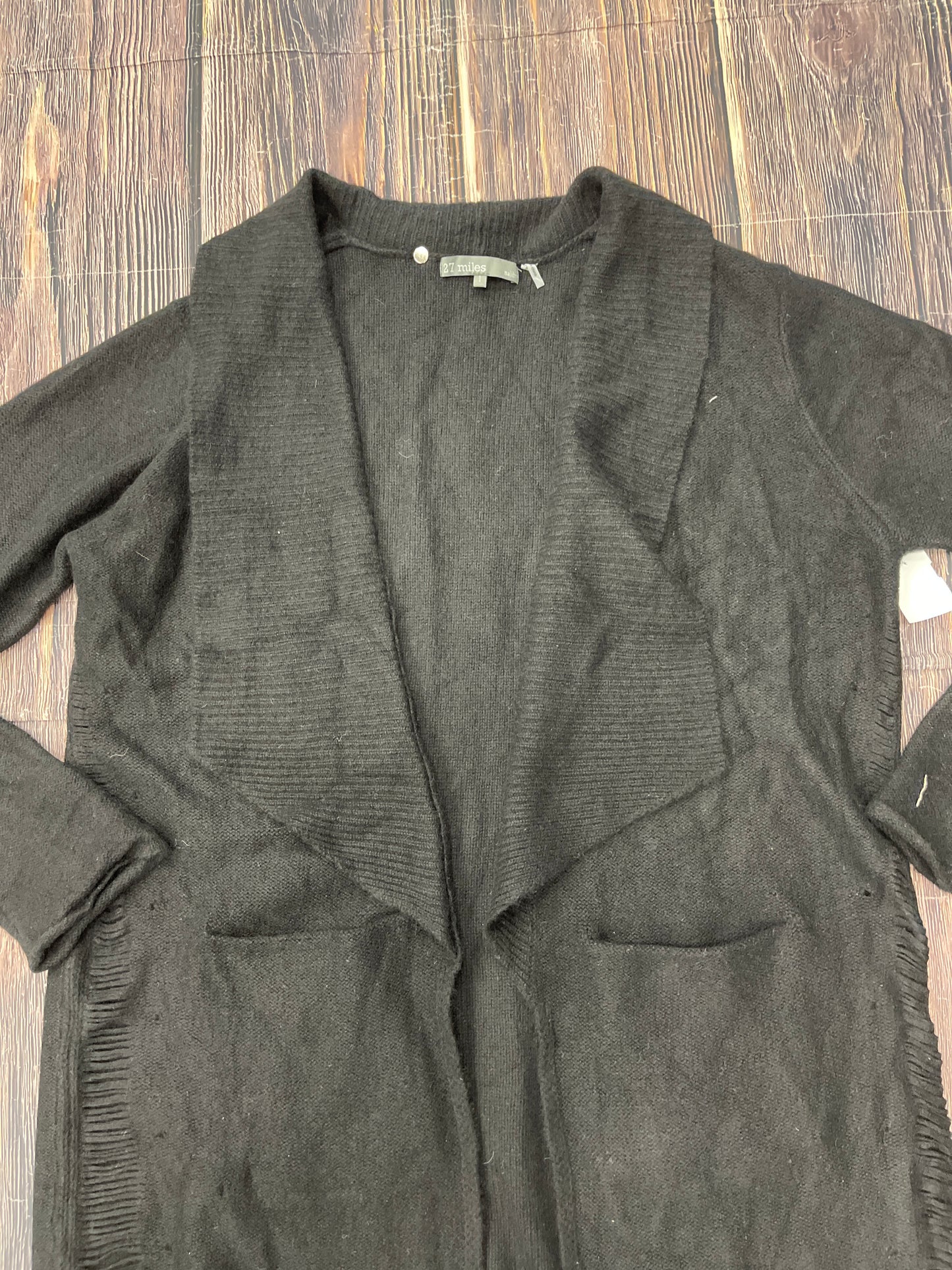 Sweater Cardigan Cashmere By Clothes Mentor In Black, Size: L