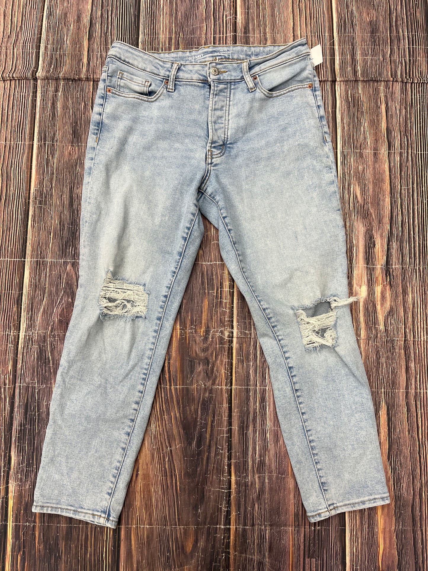 Jeans Straight By Old Navy In Blue Denim, Size: 10