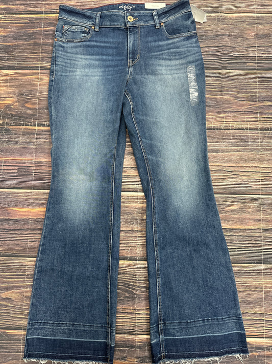 Jeans Flared By Maurices In Blue Denim, Size: 14