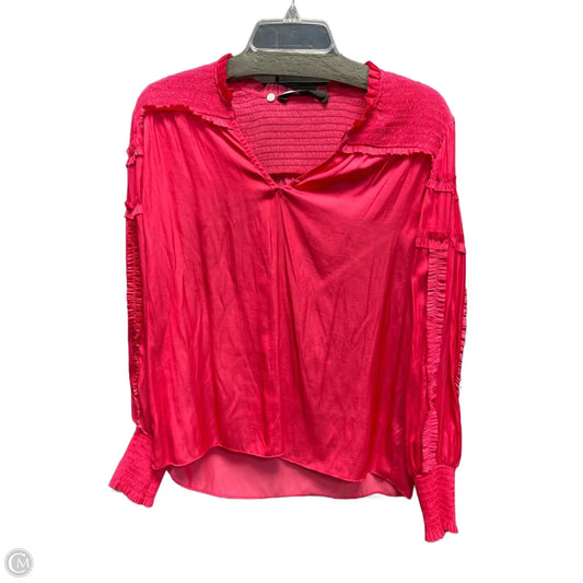 Top Long Sleeve By White House Black Market In Pink, Size: S
