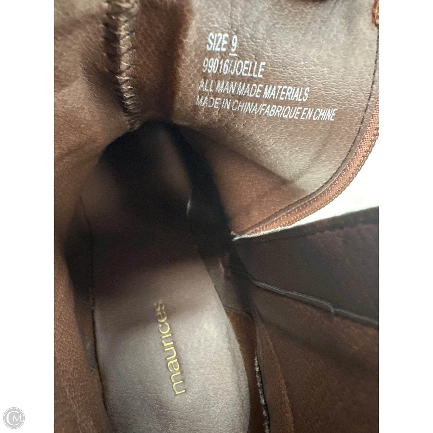 Boots Ankle Heels By Maurices In Brown, Size: 9