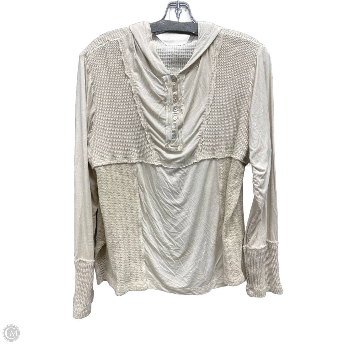 Top Long Sleeve By Pol In Tan, Size: M