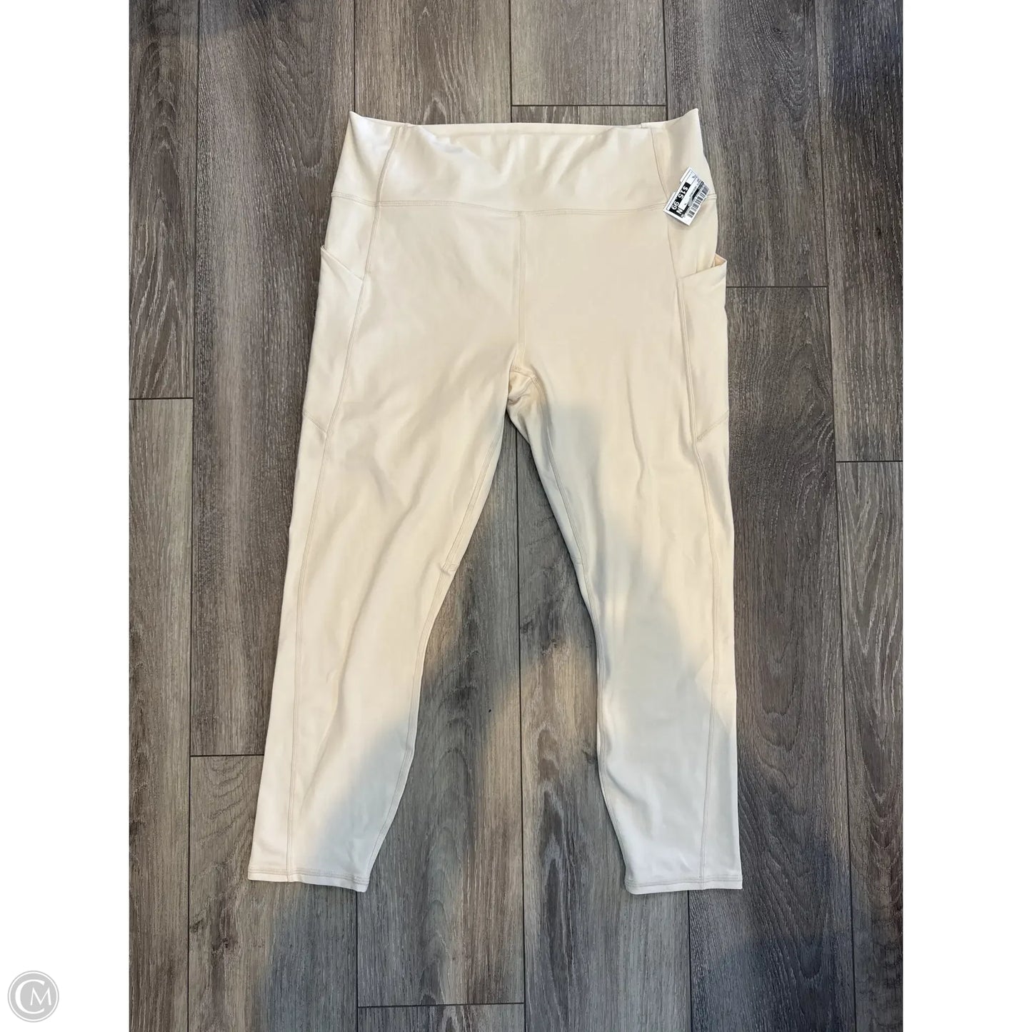 Athletic Leggings By Fabletics In Cream, Size: Xl