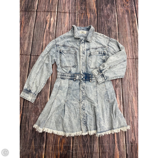 Dress Casual Short By Free People In Blue Denim, Size: Xl