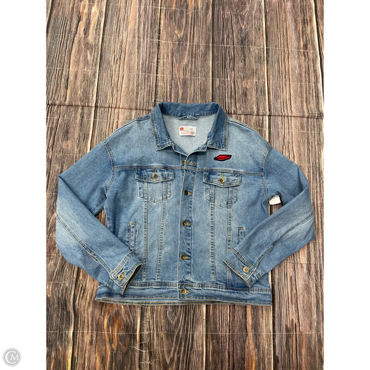 Jacket Denim By Clothes Mentor In Blue Denim, Size: L