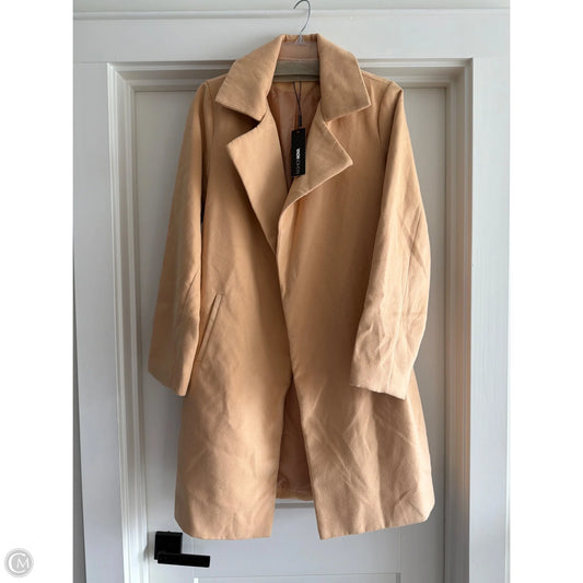 Coat Peacoat By Fashion Nova In Tan, Size: L