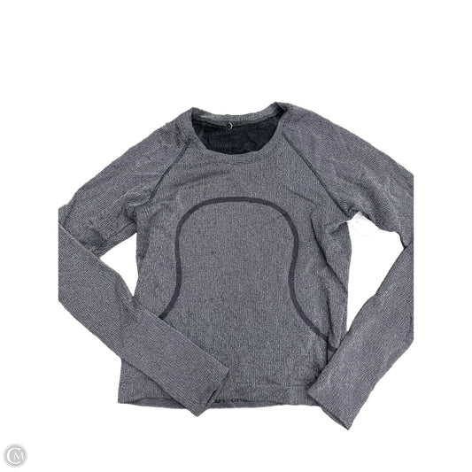 Athletic Top Long Sleeve Crewneck By Lululemon In Grey, Size: 6