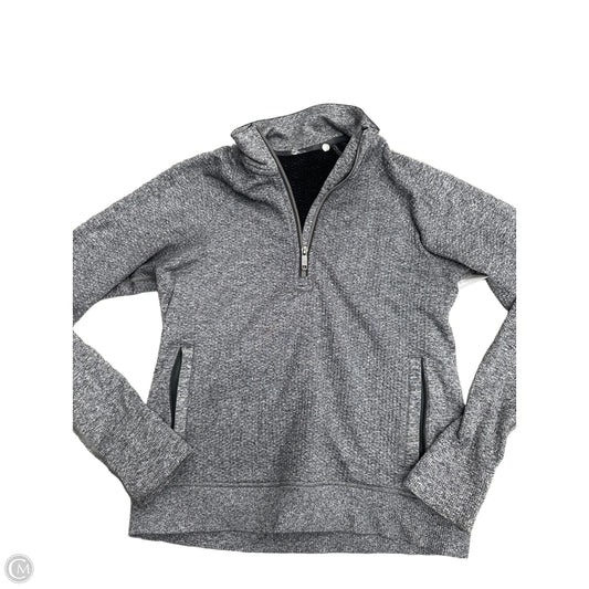 Athletic Top Long Sleeve Collar By Lululemon In Grey, Size: 6