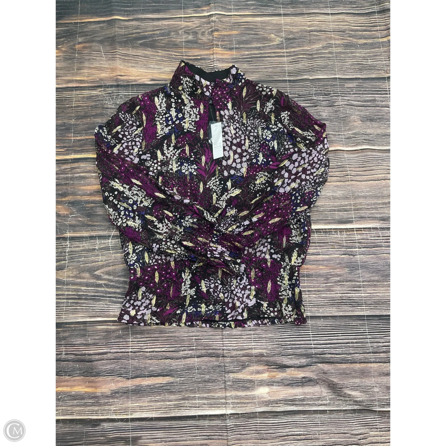 Top Long Sleeve By White House Black Market In Purple, Size: M