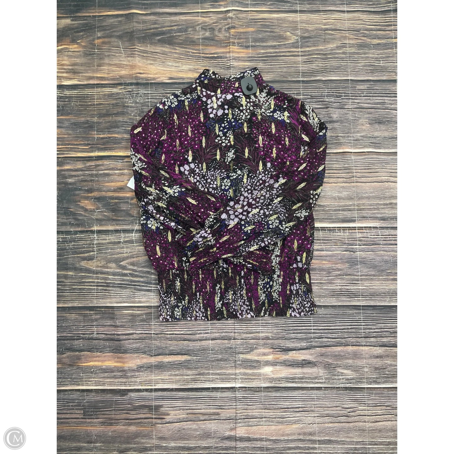 Top Long Sleeve By White House Black Market In Purple, Size: M