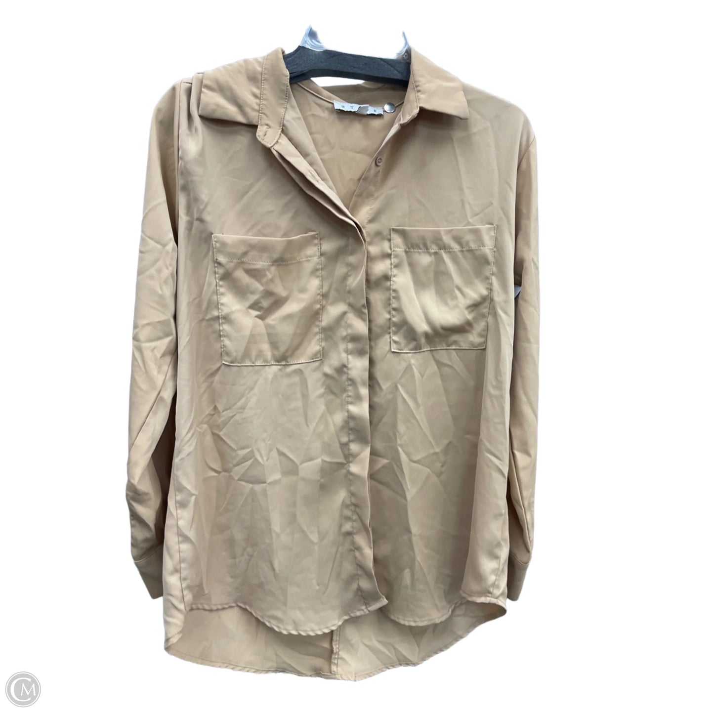 Top Long Sleeve By Hyfve In Tan, Size: M