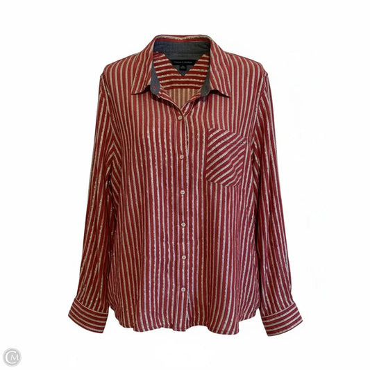 Top Long Sleeve By Tommy Hilfiger In Red, Size: 1x