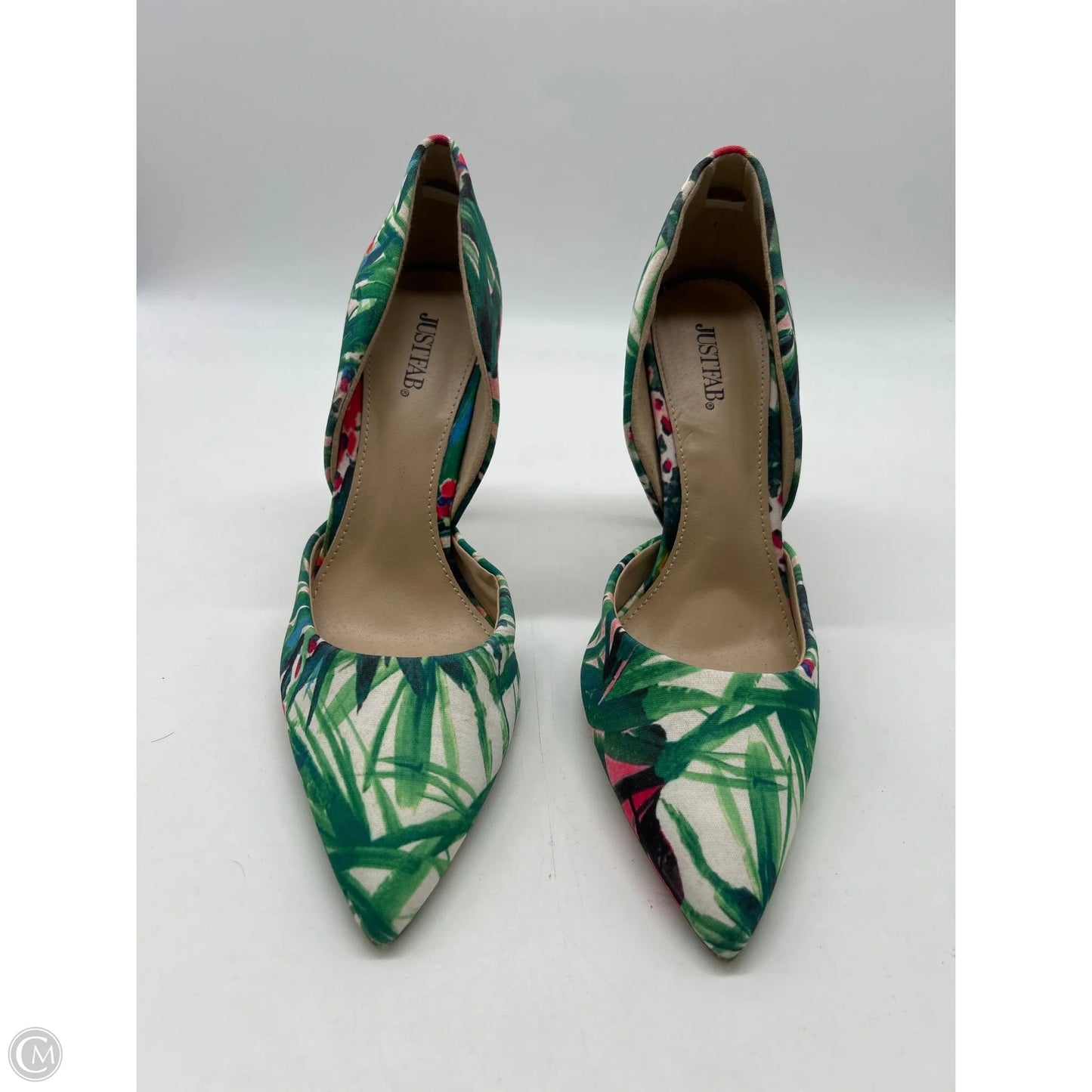 Shoes Heels Stiletto By Just Fab In Tropical Print, Size: 8