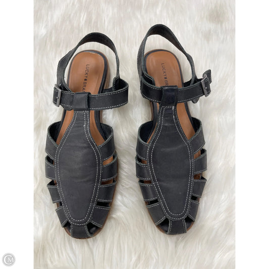 Sandals Flats By Lucky Brand In Black, Size: 9