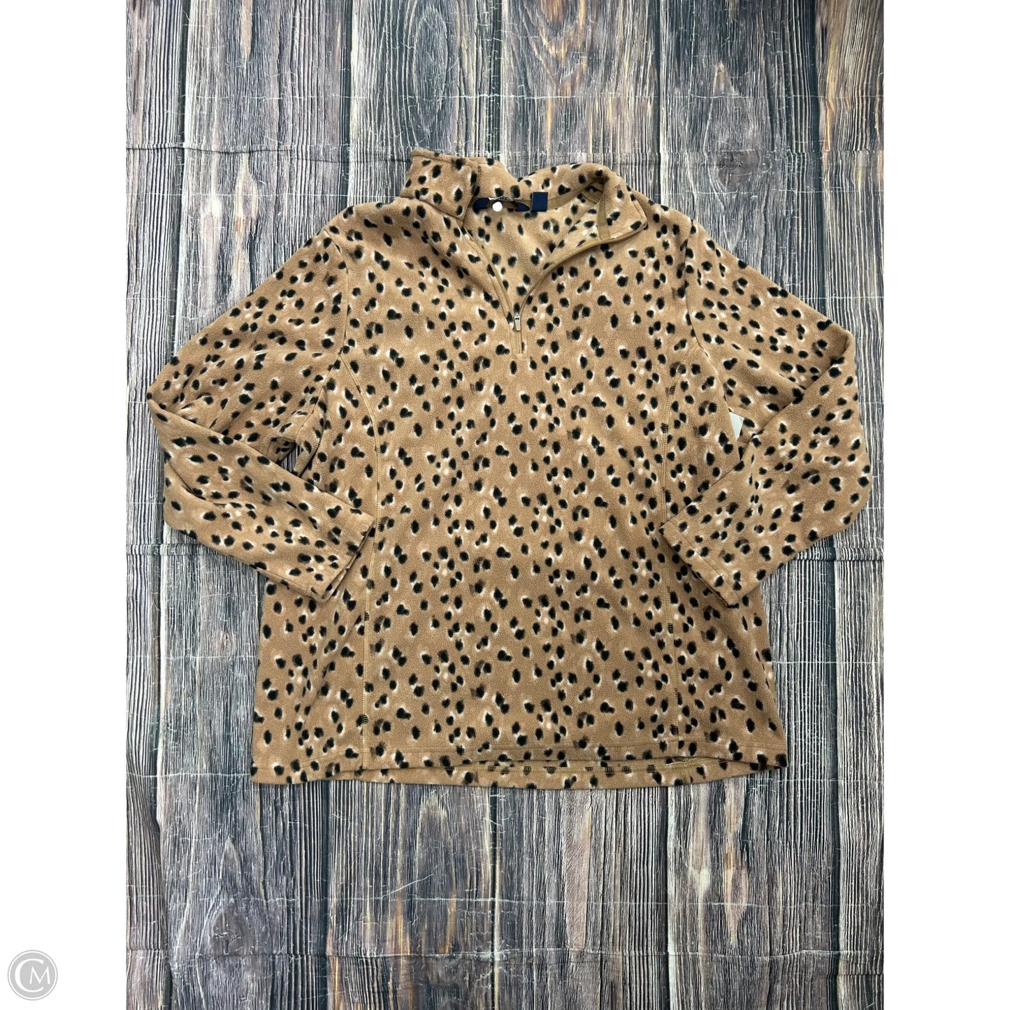 Sweatshirt Collar By Lands End In Animal Print, Size: 1x