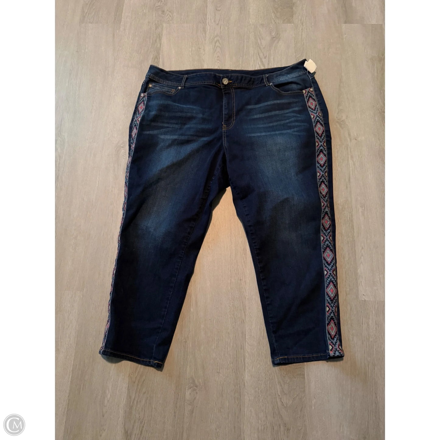 Jeans Cropped By Cato In Blue Denim, Size: 22